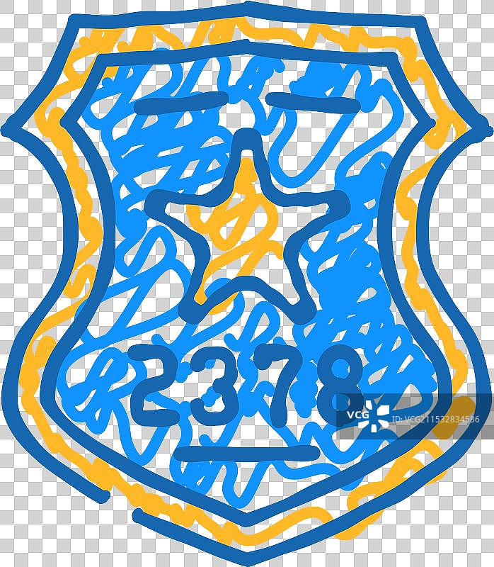 警徽犯罪图标涂鸦图片素材