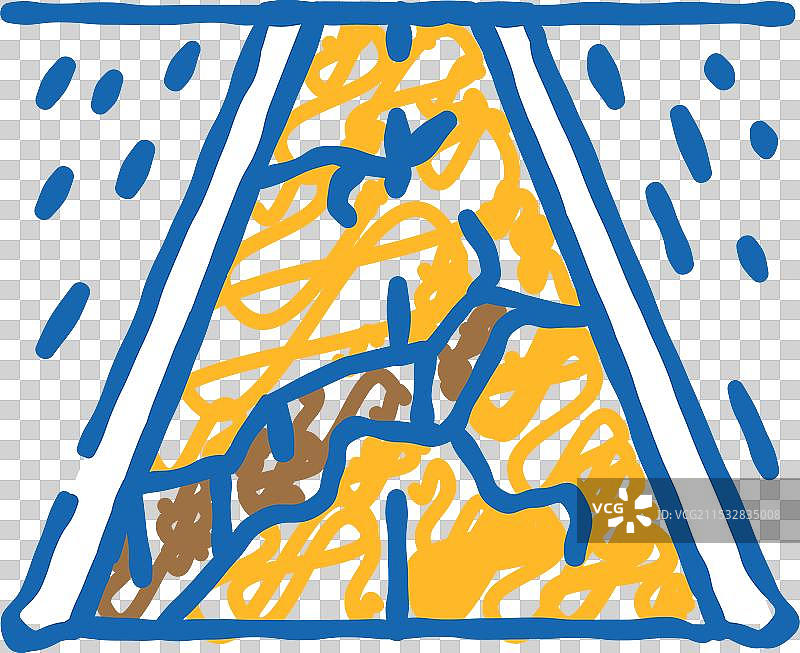 道路裂缝灾害图标涂鸦图片素材