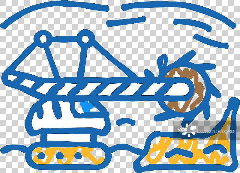 露天矿钢铁生产图标涂鸦图片素材