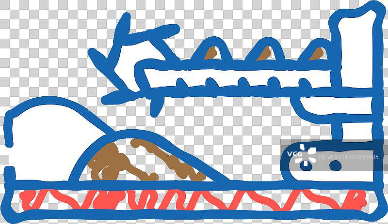 堆取料机钢铁生产图标涂鸦图片素材