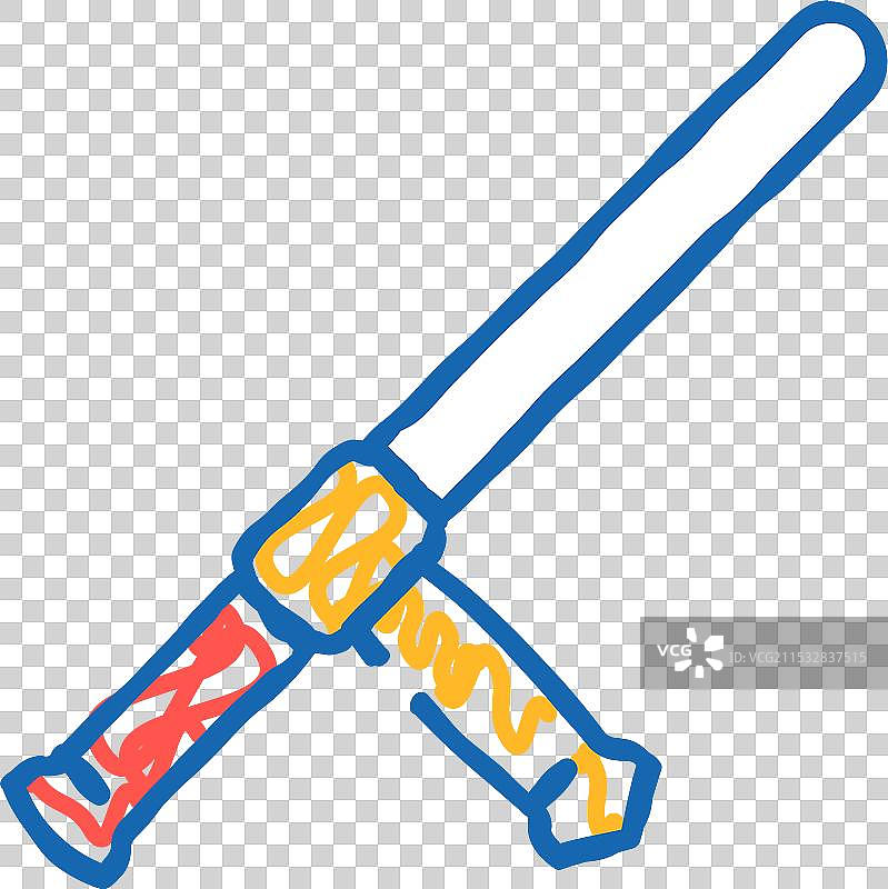 军用图标涂鸦的警棍武器图片素材