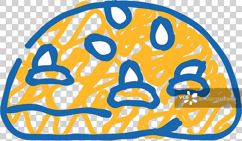 坚果面包食品餐饮图标涂鸦图片素材