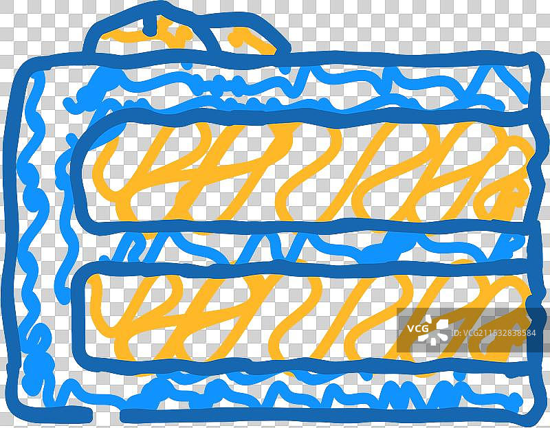 胡萝卜蛋糕切片食品小吃图标涂鸦图片素材