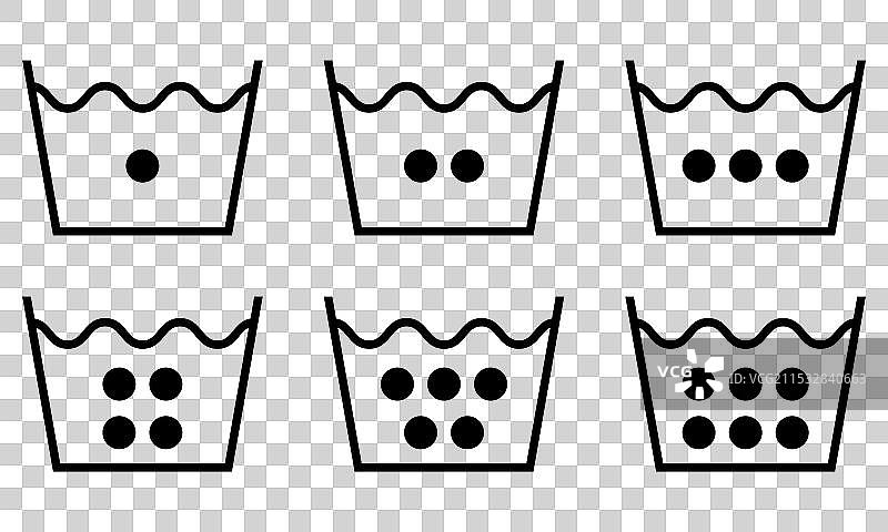 洗衣温度点图标图片素材