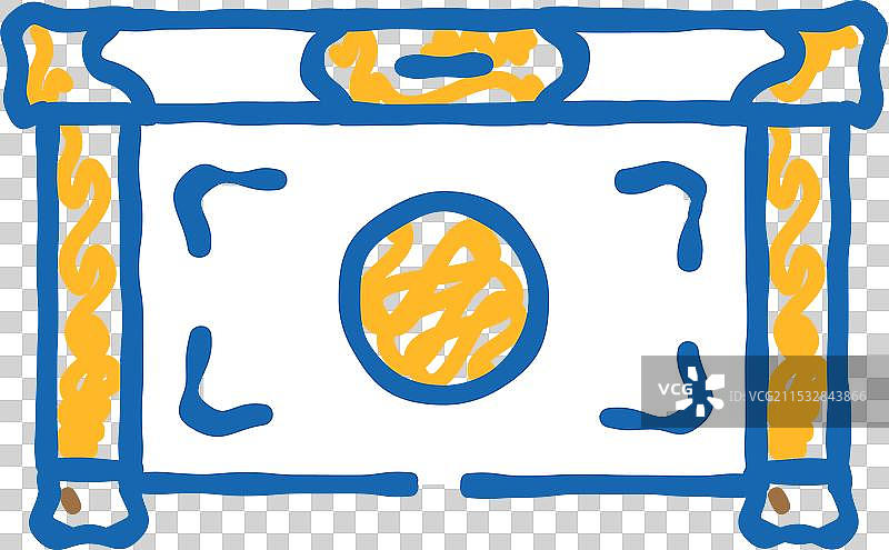 祭祀货币供奉神道教图标涂鸦图片素材