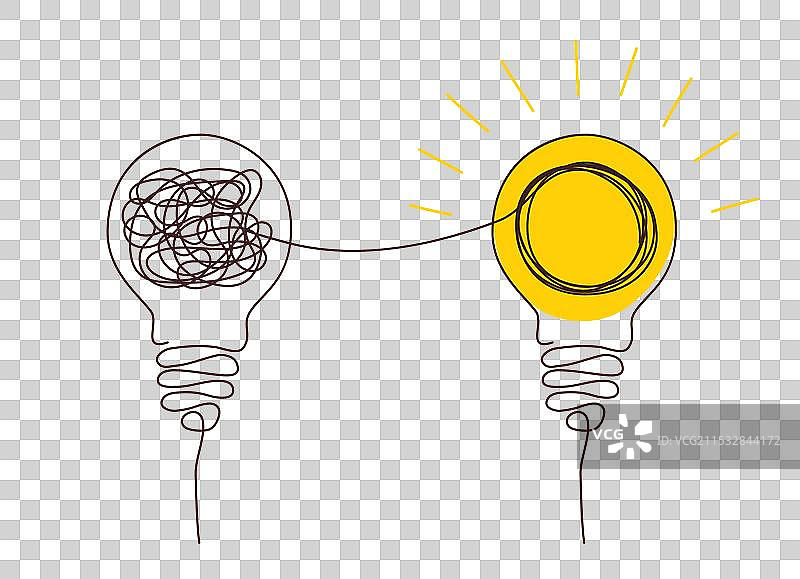 带有混乱概念的灯泡图片素材