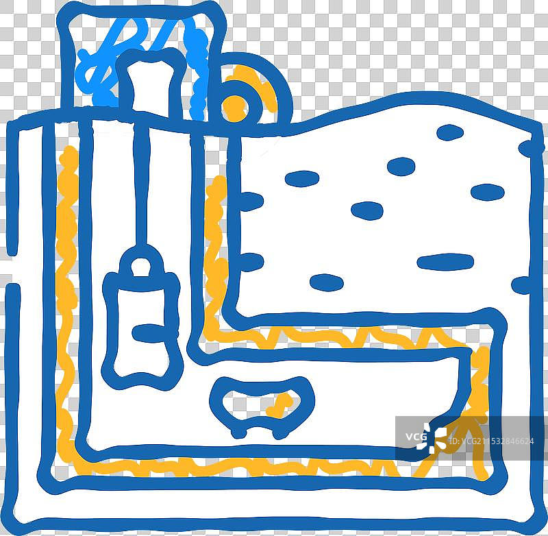 矿井井口图标涂鸦图片素材