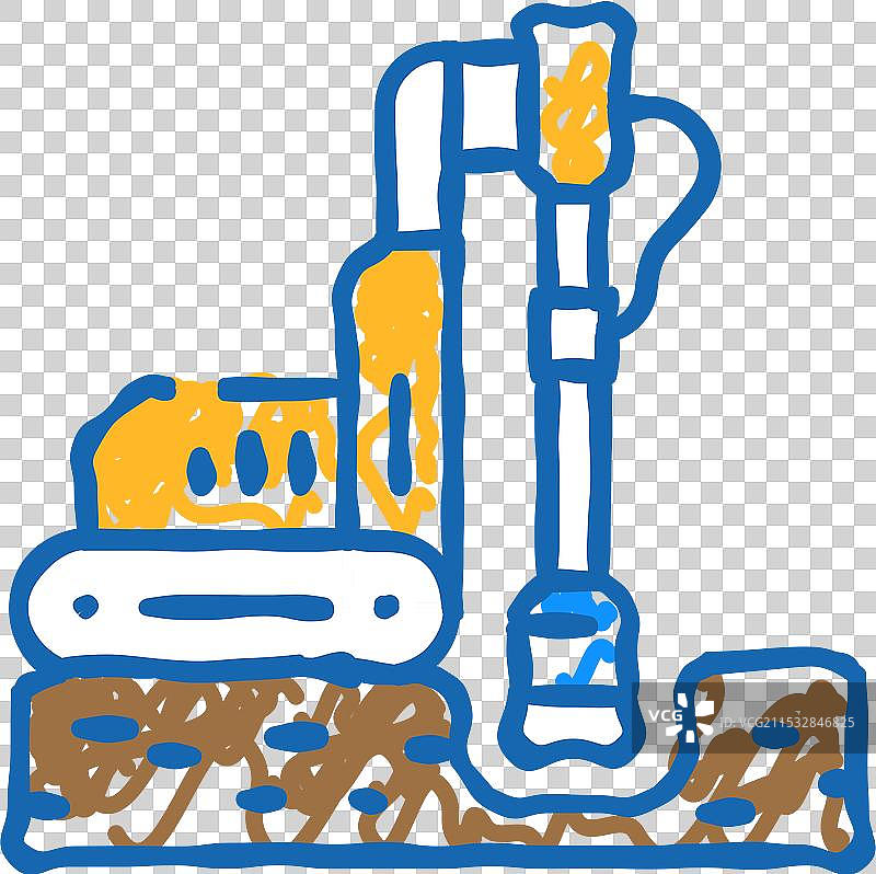 地质技术研究采矿图标涂鸦图片素材