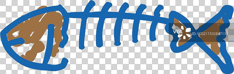 腐烂食物的鱼图标涂鸦图片素材