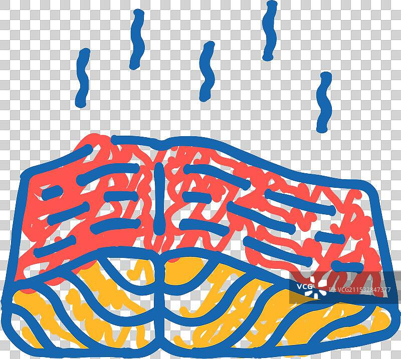 烟熏三文鱼图标涂鸦图片素材