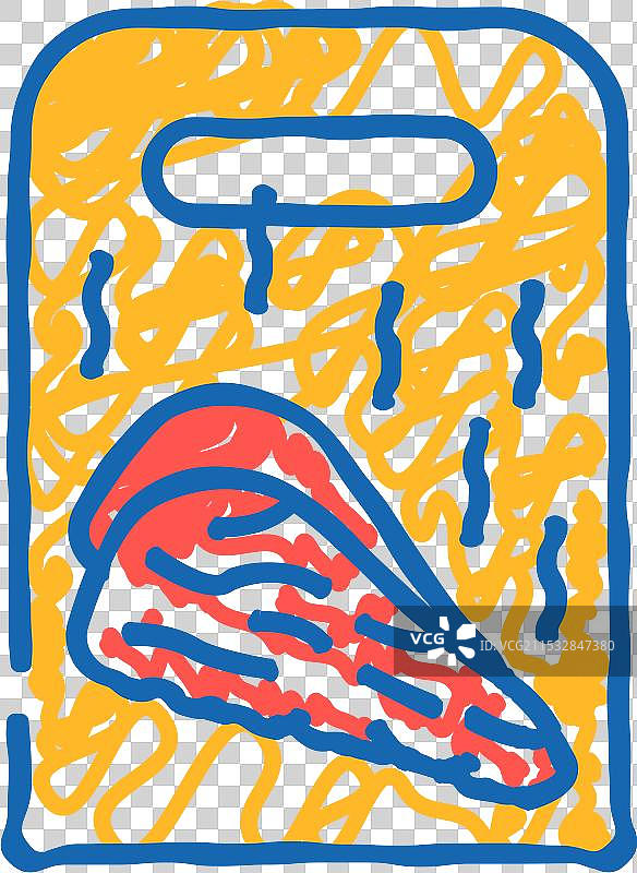 烟熏肉图标涂鸦图片素材