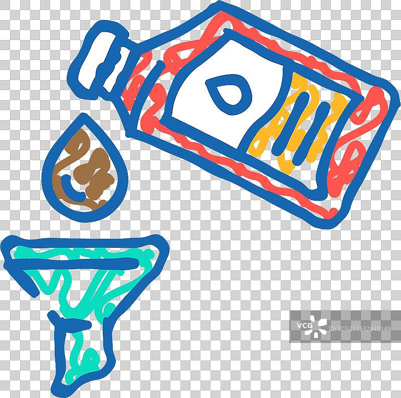 汽车维修工换油图标涂鸦图片素材