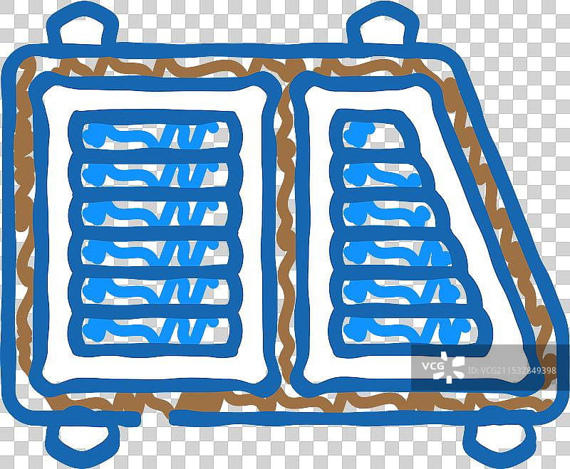 汽车机械师图标涂鸦风格的空气过滤器图片素材