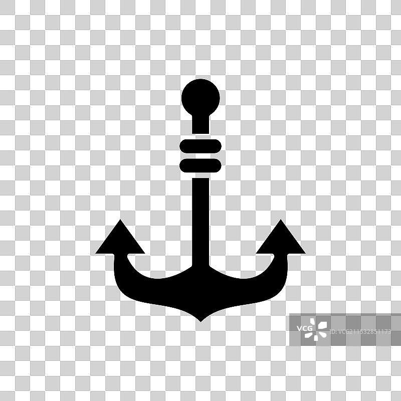 锚图标，独立于白色背景图片素材