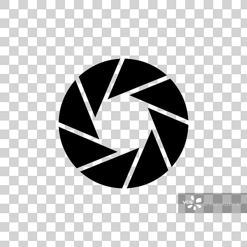 光圈图标，背景为白色图片素材