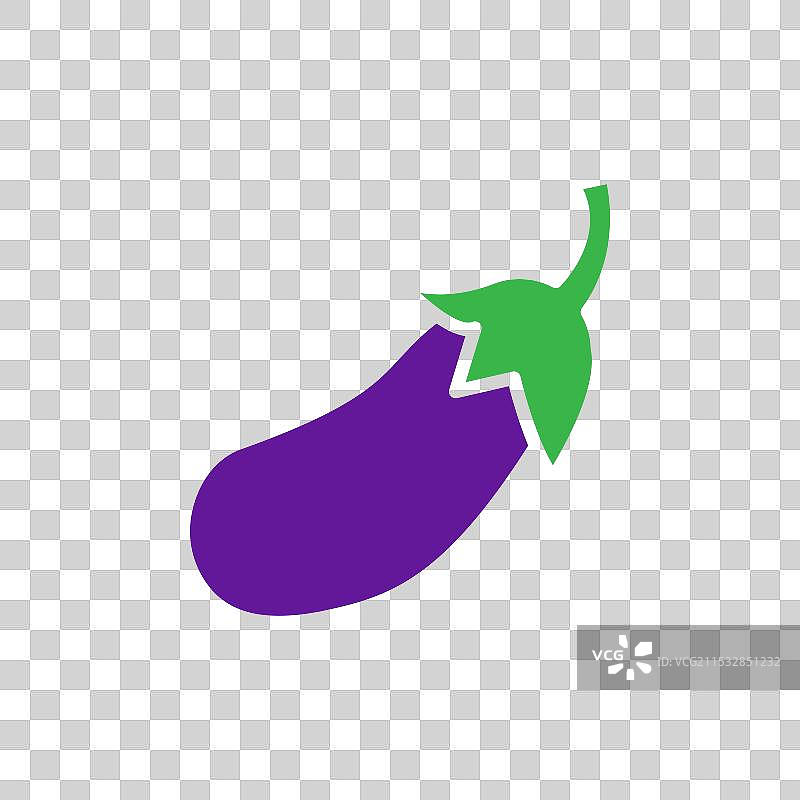 白色背景上的茄子图标图片素材