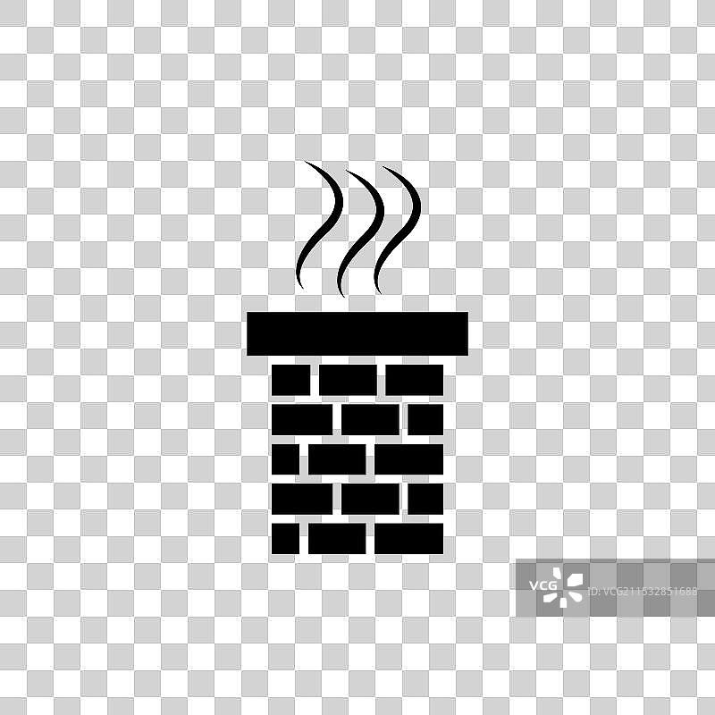 白色背景上的烟囱图标图片素材