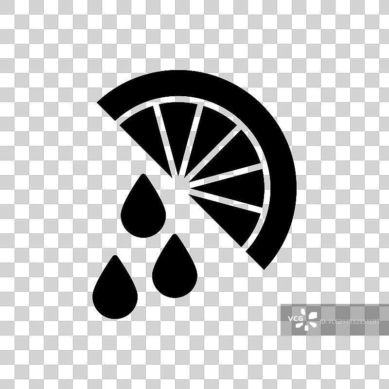白色背景上的柑橘切片图标图片素材