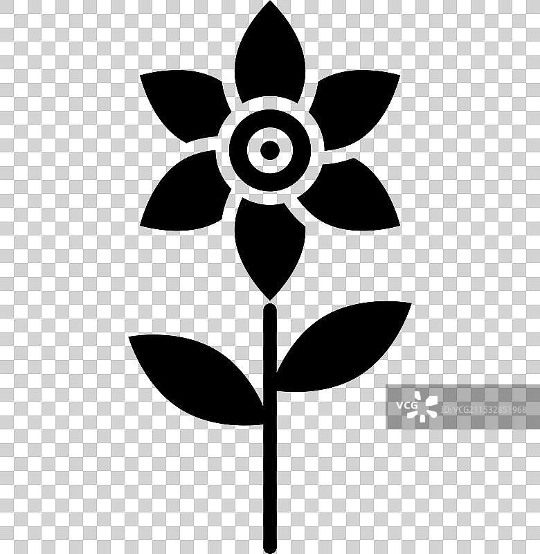 孤立在白色背景上的水仙花图标图片素材