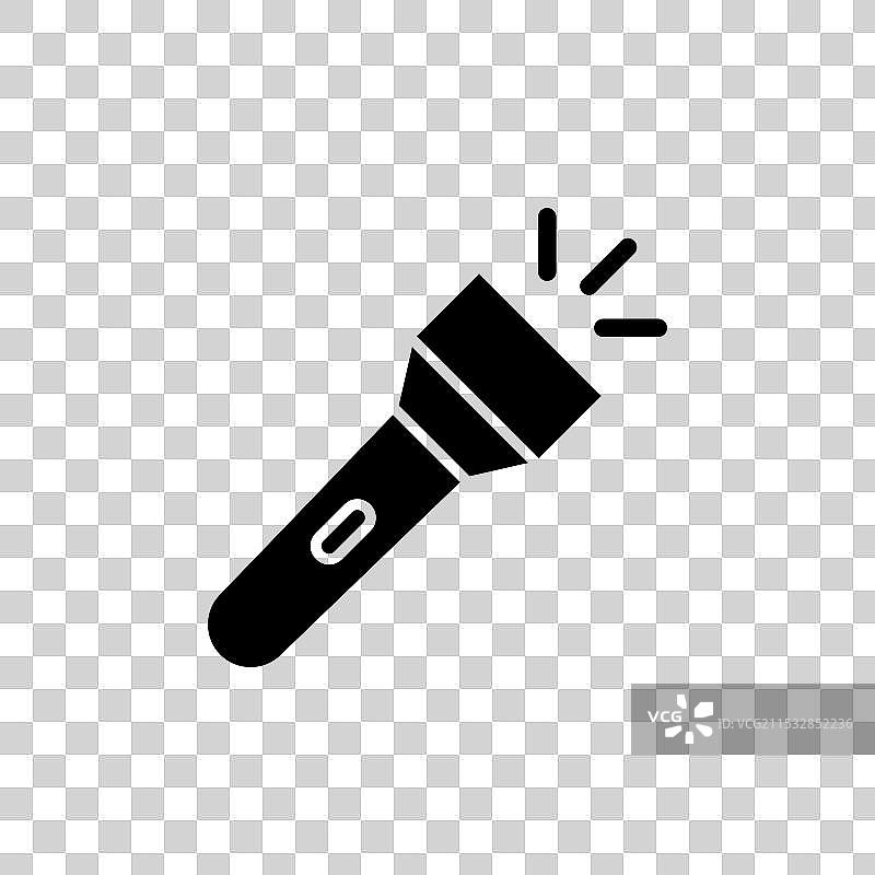 手电筒图标，背景为白色图片素材