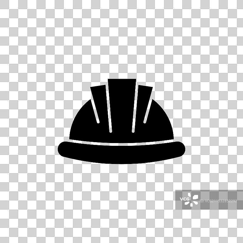 白色背景上的安全帽图标图片素材