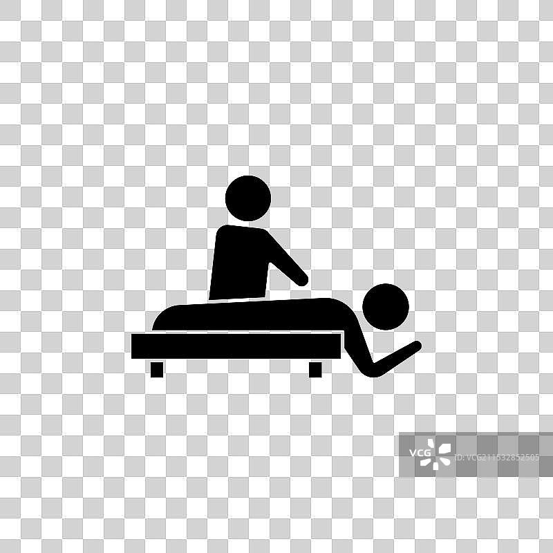 按摩图标，背景为白色图片素材