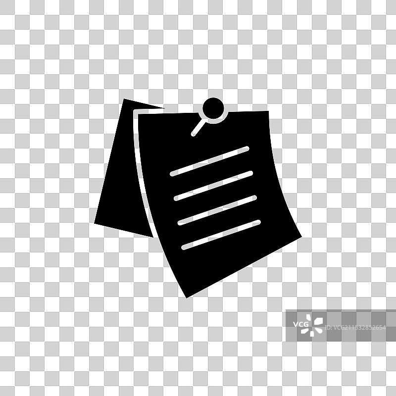 白色背景上孤立的便签图标图片素材