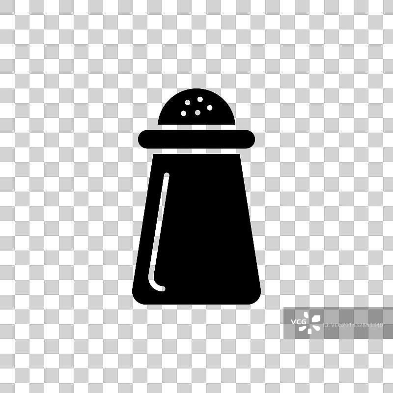 盐和胡椒图标，孤立在白色背景上图片素材