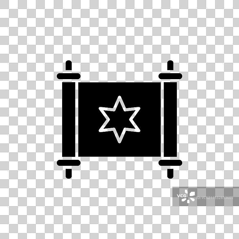 卷轴托拉图标，孤立在白色背景上图片素材