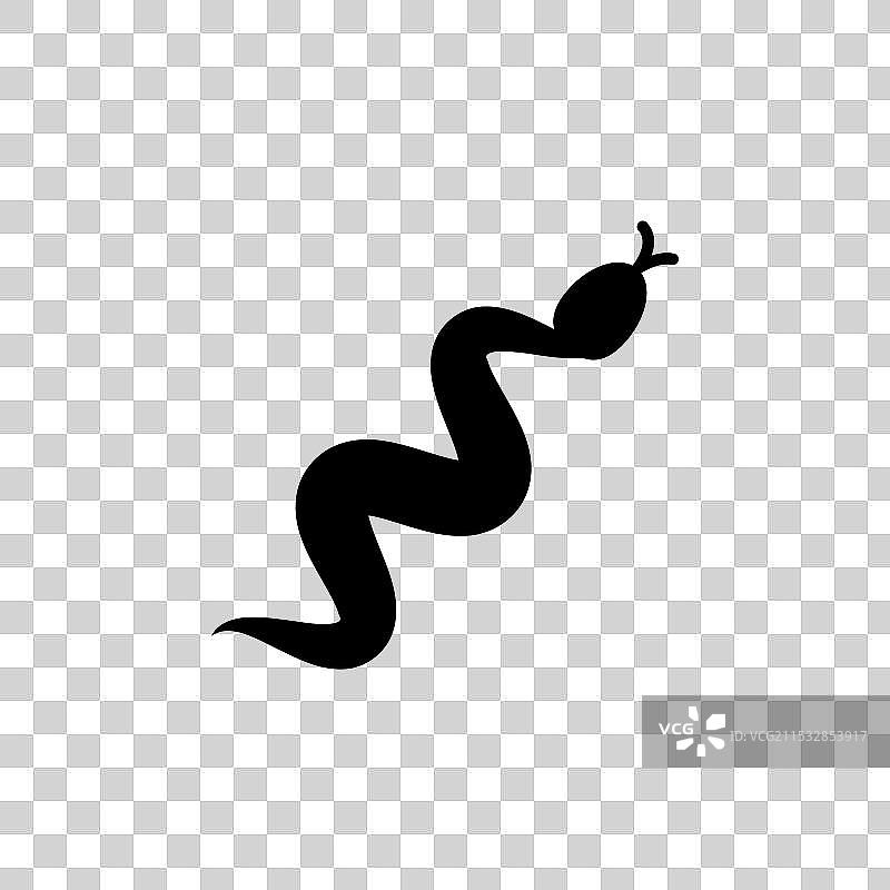 蛇图标，背景为白色图片素材