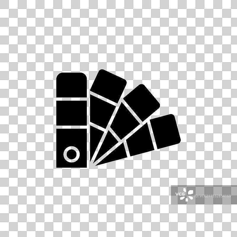 白色背景上的色卡图标图片素材