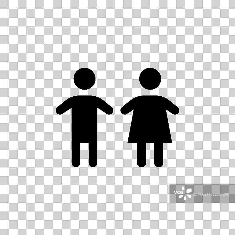 白色背景上的厕所图标图片素材