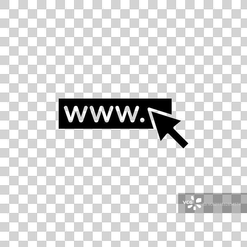 白色背景上的网址图标图片素材