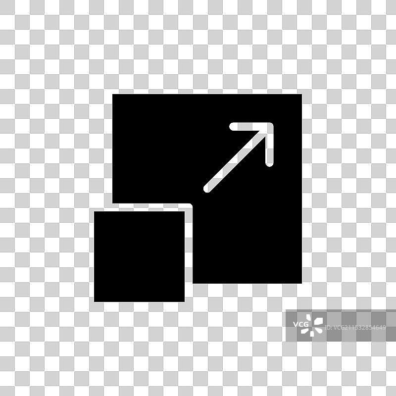 窗口最大化图标，孤立在白色背景上图片素材