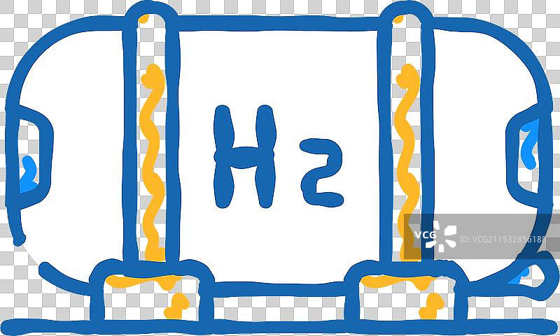 氢气罐能源图标涂鸦图片素材
