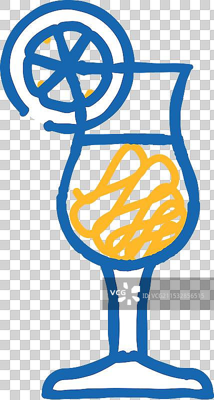 希腊美食图标涂鸦：乌佐酒图片素材