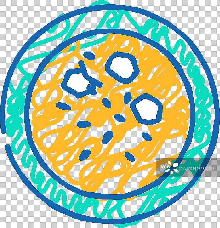 希腊菜肴的酸奶蛋汤图标涂鸦图片素材