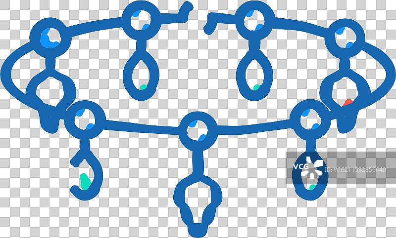 脚链珠宝图标涂鸦图片素材