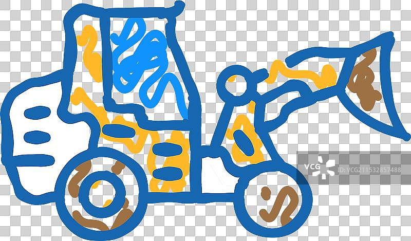 紧凑型装载机建筑车辆图标涂鸦图片素材