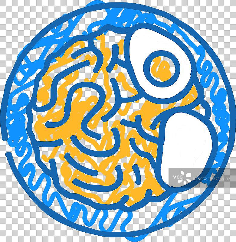 韩式拉面图标涂鸦图片素材