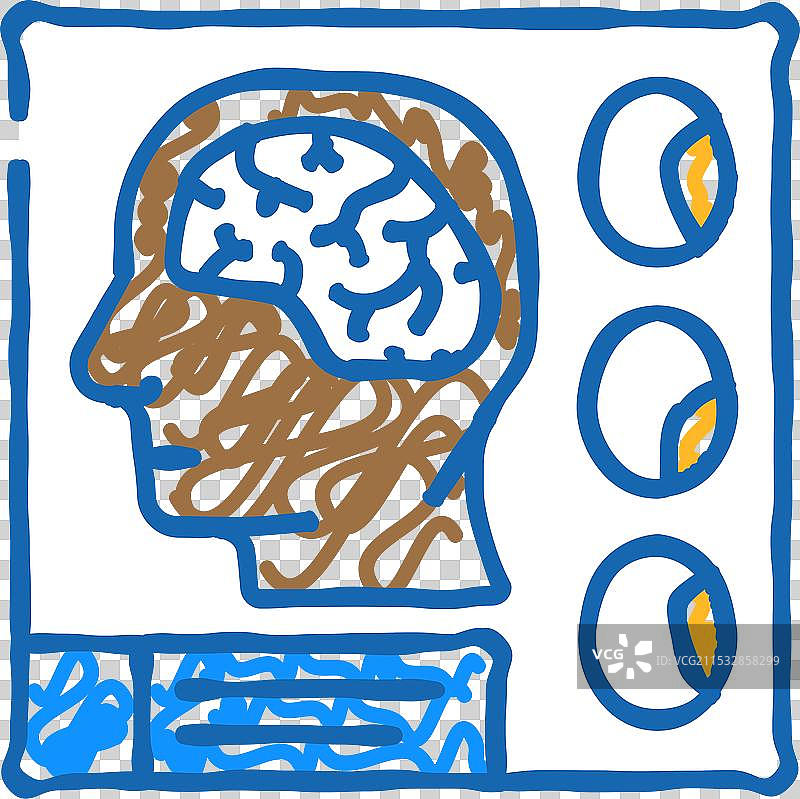 神经影像学 神经科学 神经病学 图标 涂鸦图片素材