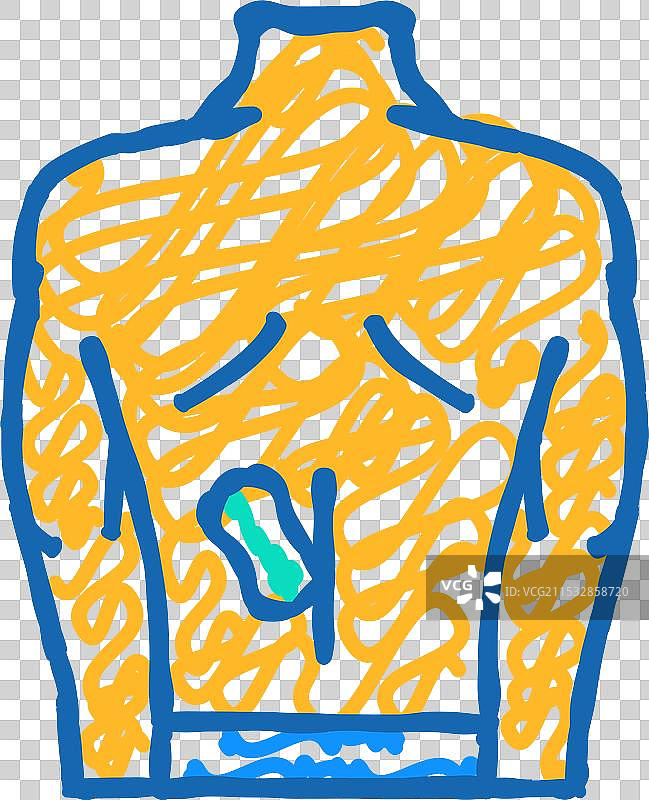 女性背部脱毛图标涂鸦图片素材