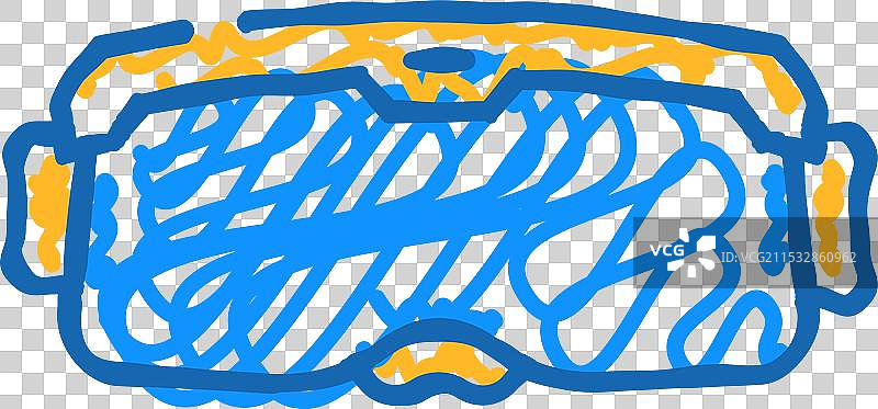 涂鸦风格的彩弹游戏护目镜图标图片素材