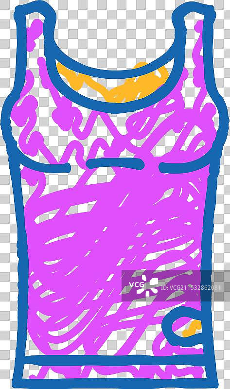 背心服装图标涂鸦图片素材