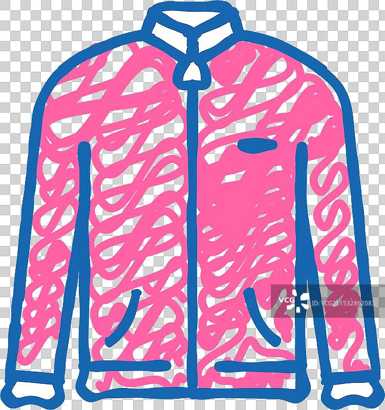 运动夹克服装图标涂鸦图片素材