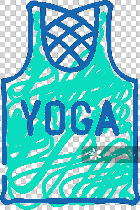 瑜伽上衣服装图标涂鸦图片素材