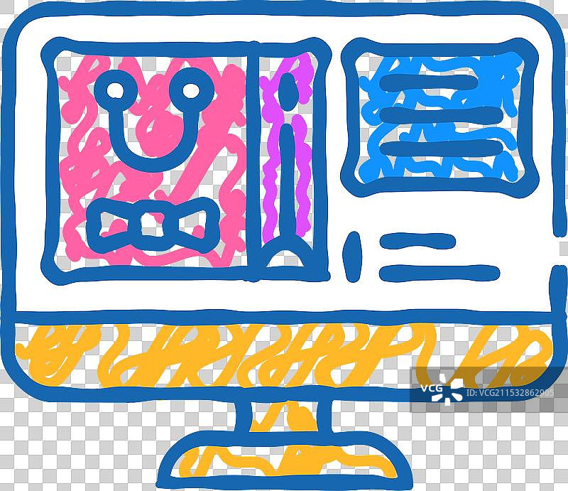 虚拟礼品袋图标涂鸦图片素材