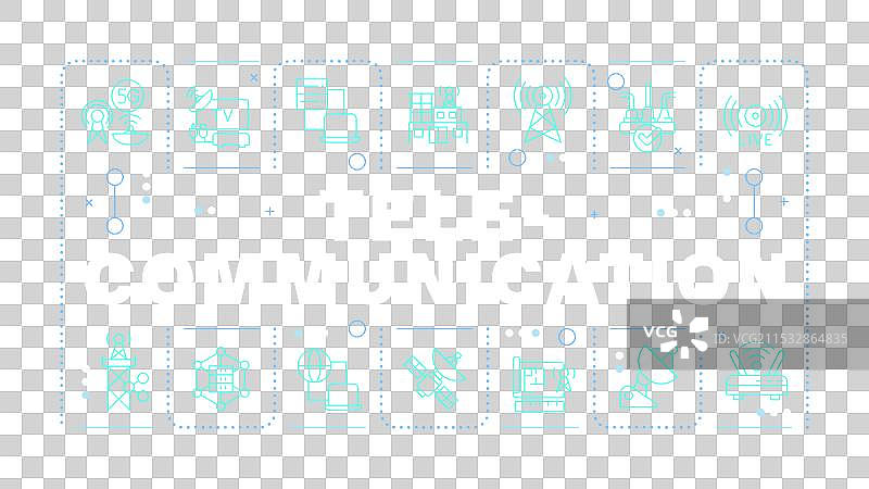 电信深蓝色词汇概念图片素材