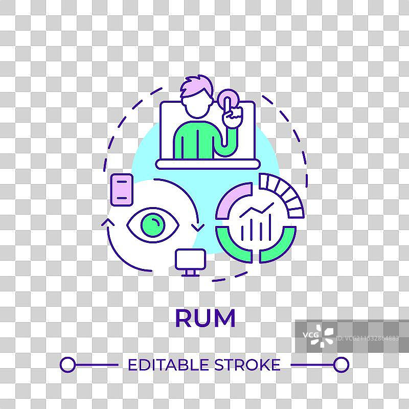 多色朗姆酒概念图标图片素材
