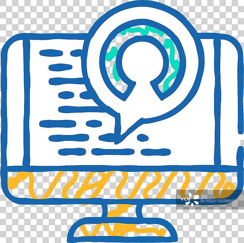 开源技术爱好者图标涂鸦图片素材